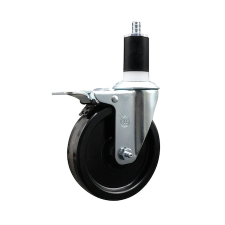 Service Caster 5'' Phenolic Swivel 1-1/2'' Expanding Stem Caster Total Lock Brake SCC-EXTTL20S514-PHR-112